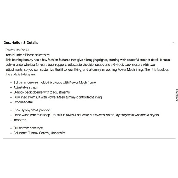 Swimsuits For All One Piece Swimsuit 20 Purple Crochet Underwire Tummy Control - Picture 15 of 15